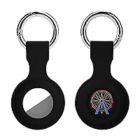 Ferris Wheel Fashion Airtag Case with Keychain Silica Gel Finder Tracker Case for Pets Luggage Backpacks 1PCS