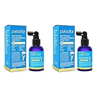 PURA D'OR Scalp Therapy Energizing Scalp Serum Revitalizer (4oz) with Argan Oil, Biotin, Caffeine, Stem Cell, Catalase & DHT Blockers, All Hair Types, Men & Women (Packaging may vary) (Pack of 2)