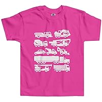 Threadrock Little Girls' Trucks Toddler T-Shirt