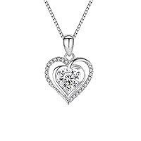 999 Sterling Silver Necklace Female Heart Pendant