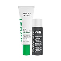 Paula’s Choice 10% Azelaic Acid Booster Cream Gel Serum + Travel Size 2% BHA Salicylic Acid Liquid Exfoliant Duo, Set of 2