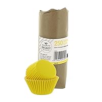 Select Yellow Baking Cases, Greaseproof Paper Baking Cups, 50mm Cupcake Cases - Extra Large Pack of 250