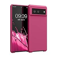 kwmobile Case Compatible with Google Pixel 6 Case - TPU Silicone Phone Cover with Soft Finish - Raspberry Pink