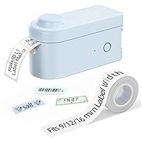 MakeID Label Maker Machine with Tape - Compatible with 9/12/16mm Waterproof Tape, Portable & Rechargeable Label Makers with Built-in Cutter Wireless Label Printer Compatible with Android & iOS Devices