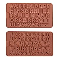 Silicone letter mold, Letter Molds for Chocolate, Edible, Letter, Number, Heart for Cake Decorating, Letter Alphabet Heart Happy Birthday letters Mold