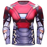 Men's Iron Superhero Sports Shirt Party/Gift Running Functional Long Sleeve Tee