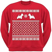 Westie Red Adult Ugly Christmas Sweater Crew Neck Sweatshirt