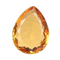 GEMHUB Top Grade Yellow Citrine 58.50 Ct Pear Cut Citrine, Faceted Birthstone Citrine Gemstone for Jewelry & Craft