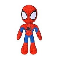 Disney Spiderverse Spiderman Action Figure 25 cm Soft Toy with Glow in The Dark Eyes,Blue,Purple,White