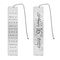 Happy 16th Birthday Gifts for Teen Girls Boys, Sweet 16 Year Old Birthday Bookmark Gift for Women Men, 16 Birthday Decorations for Boys
