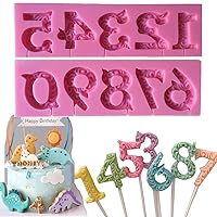 Alphabet Number 0-9 3d Silicone Mold with Lollipop Hole Fondant Cake Decorating tools cupcake topper Candy chocolate