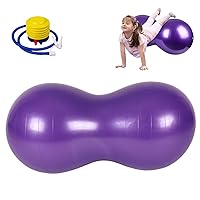 Peanut Ball 35x18 Inch Anti Burst Peanut Exercise Ball with a Air Thicken PVC Peanut Ball for Kids Therapy Pregnancy Portable Yoga Ball for Home Gym Fintness