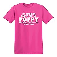 Personalized Poppy Shirt, Custom Grandpa Grandkids Name, Customize Pop Papa Shirt, Christmas Fathers Day Birthday Gifts