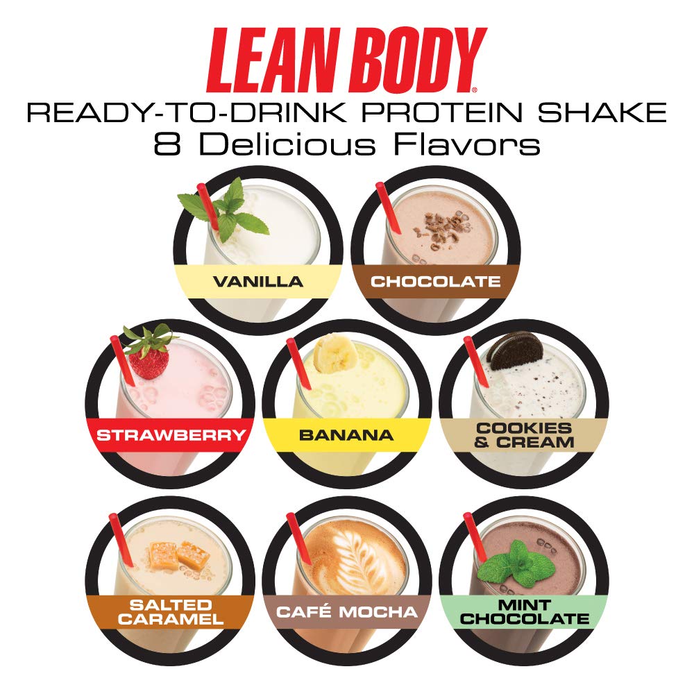 Lean Body Ready-to-Drink Strawberry Protein Shake, 40g Protein, Whey Blend, 0 Sugar, Gluten Free, 22 Vitamins & Minerals, 17 Ounce (Recyclable Carton & Lid - Pack of 12) LABRADA