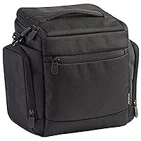 Polyester Professional Full Size Shoulder Bag with Tablet Compartment for Digital SLR Camera - Black