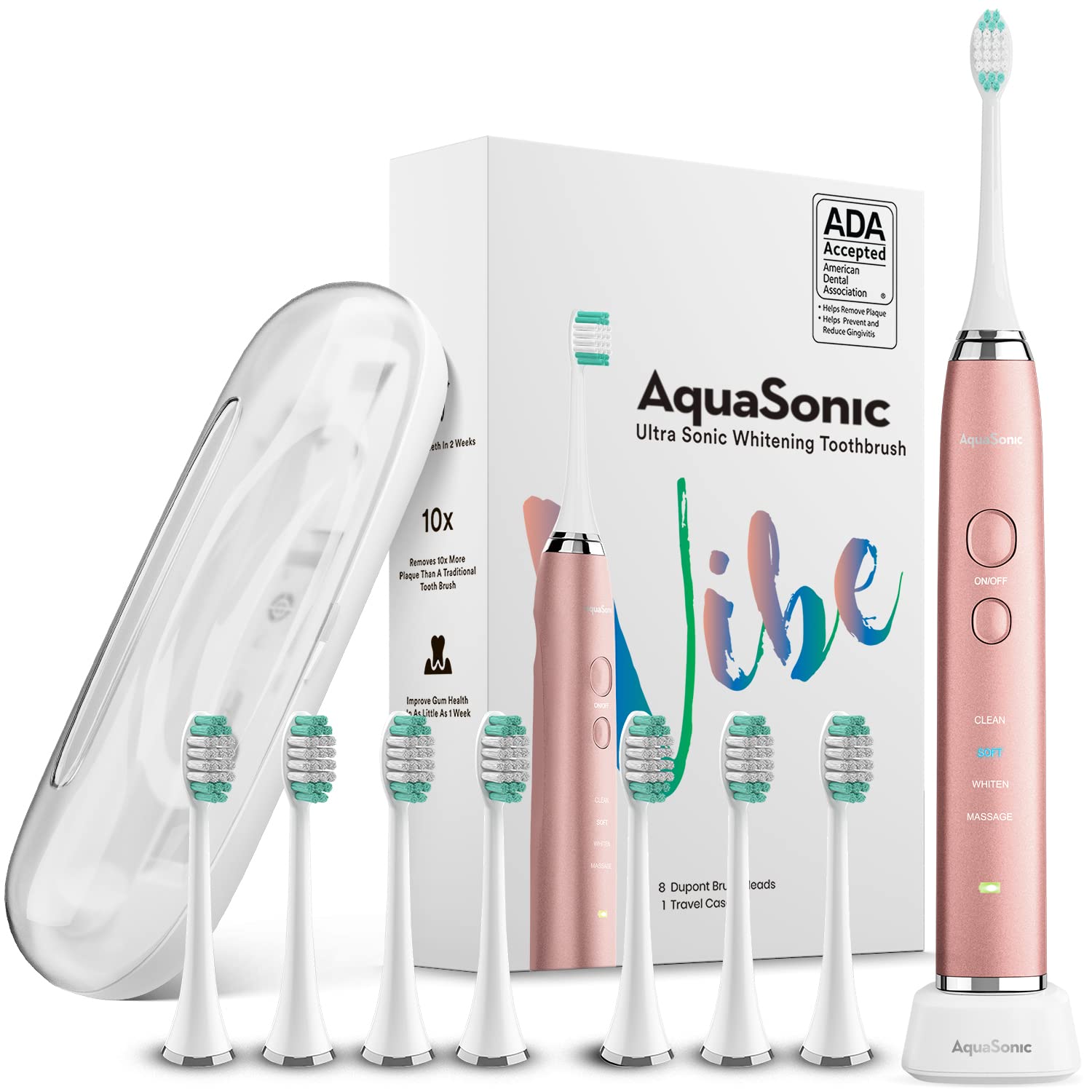 Aquasonic Vibe Series Ultra Whitening Toothbrush Aqua Flosser