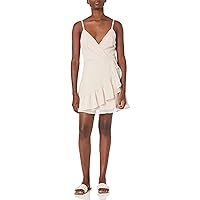 Speechless Women's Faux Wrap Fit and Flare Sleeveless Dress