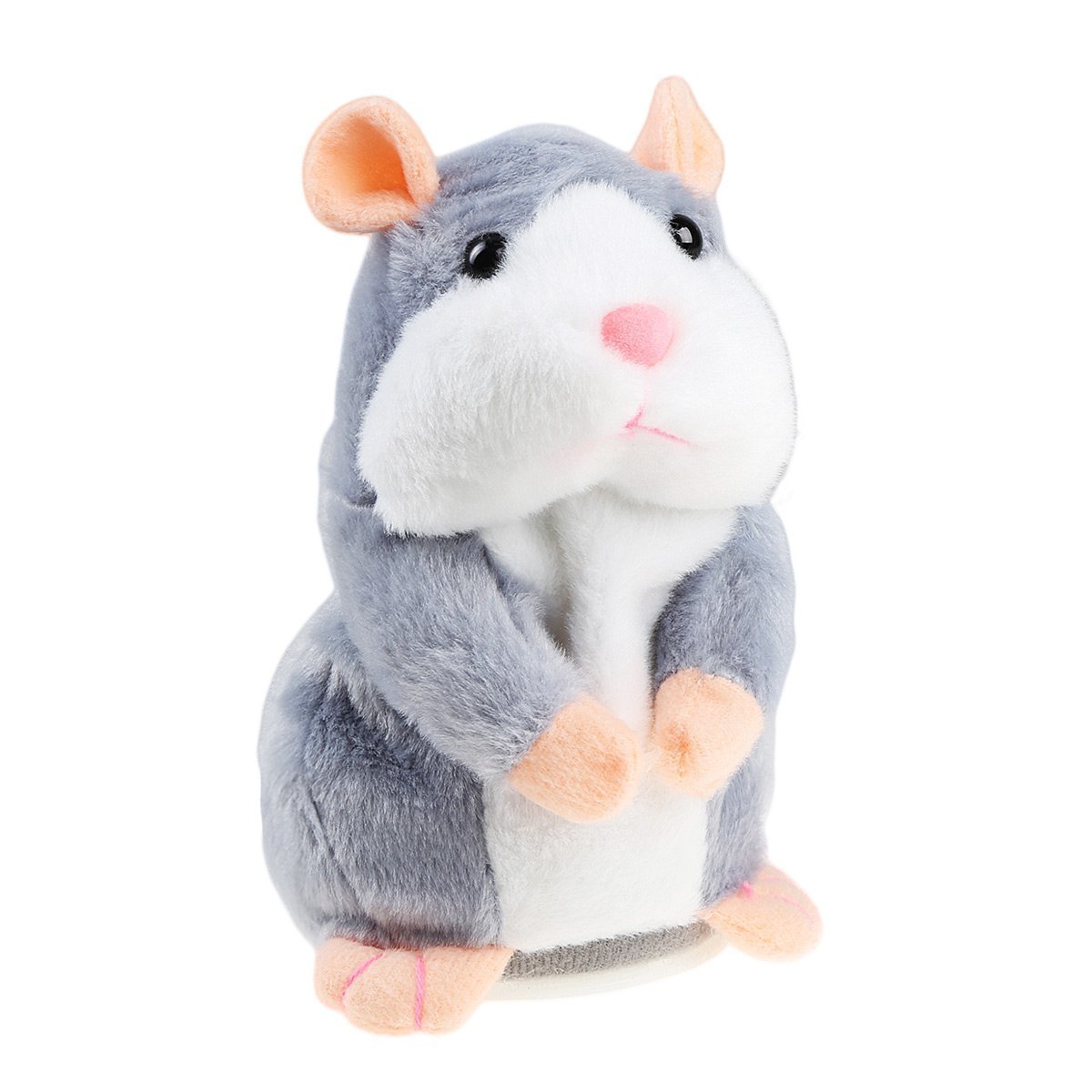 Talking Hamster Plush Toy, Repeat What You Say Funny Kids Stuffed Toys, Talking Record Plush Interactive Toys for, Birthday Gift Kids Early Learning