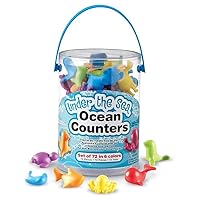 Learning Resources Under The Sea Ocean Counters - 72 Pieces, Ages 3+ Toddler Learning Toys, Counting Toys for Kids, Math Counters for Kids