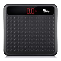 himaly Digital Body Weight Scale Bathroom Scale, Step-On Technology High Precision Measurements Scales with Large Non Slip Silicone Platform and LCD Digital Display, 400lbs/180kg Capacity