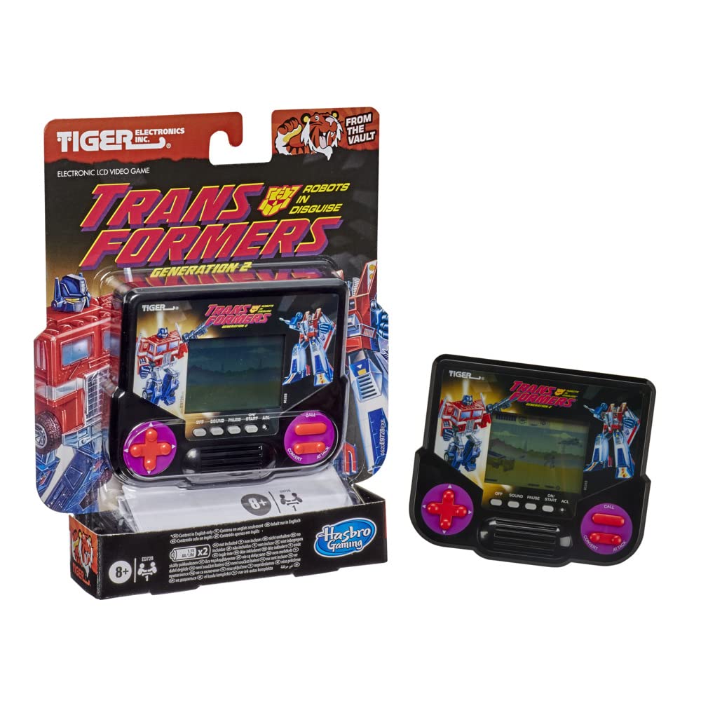 Tiger Electronics Transformers Robots in Disguise Generation 2 Electronic LCD Video Game Retro-Inspired 1 Player Handheld Game Ages 8 and Up