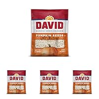 DAVID Roasted and Salted Pumpkin Seeds, 5 oz (Pack of 4)