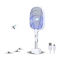 Himalayan Glow Electric Bug Zapper, Instant Fly Swatter Rechargeable Racket, Mosquito Repellent 3,000 Volt, USB Charging Fly Zapper for Indoor & Outdoor