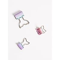 U Brands Mermaid Tail Binder Clips, Office Supplies, Assorted Colors, 8 Count