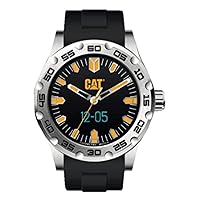 Cat C-Smart Black Yellow Dial 44 mm Black Silicone Strap Watch B114521127