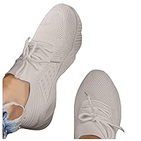 AODONG Sneakers for Women Walking Shoes Wedge Platform Mesh Breathable Fashion Casual Running Shoes Summer Lofers Sneakers