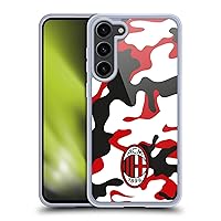 Officially Licensed AC Milan Camouflage Crest Patterns Soft Gel Case Compatible with Samsung Galaxy S23+ 5G and Compatible with MagSafe Accessories