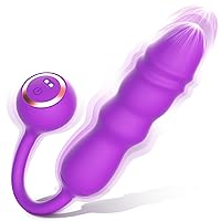 Thrusting Dildo Vibrator Adult Toys - 9 Inches Realistic Dildos Sex Toy with 9 Thrust Modes 10 Vibrations, Hands-Free Anal Clitoral G Spot Dildo Vibrators Adult Sex Toys & Games for Women Couples Fun