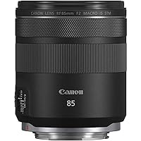 Canon RF 85mm F2 Macro is STM, Compact Medium-Telephoto Black Lens (4234C002) (Renewed)