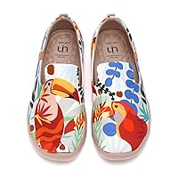 UIN Men's Slip Ons Color Loafers Canvas Lightweight Sneakers Walking Casual Art Painted Travel Shoes