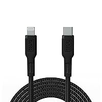 BLACK+DECKER USB C to Lightning Cable - Fast Compatible iPhone Lightning Cable - Durable Braided Type C iPhone Charger Cord - for Travel and Daily Use - Multiple Colors and Lengths - 3ft