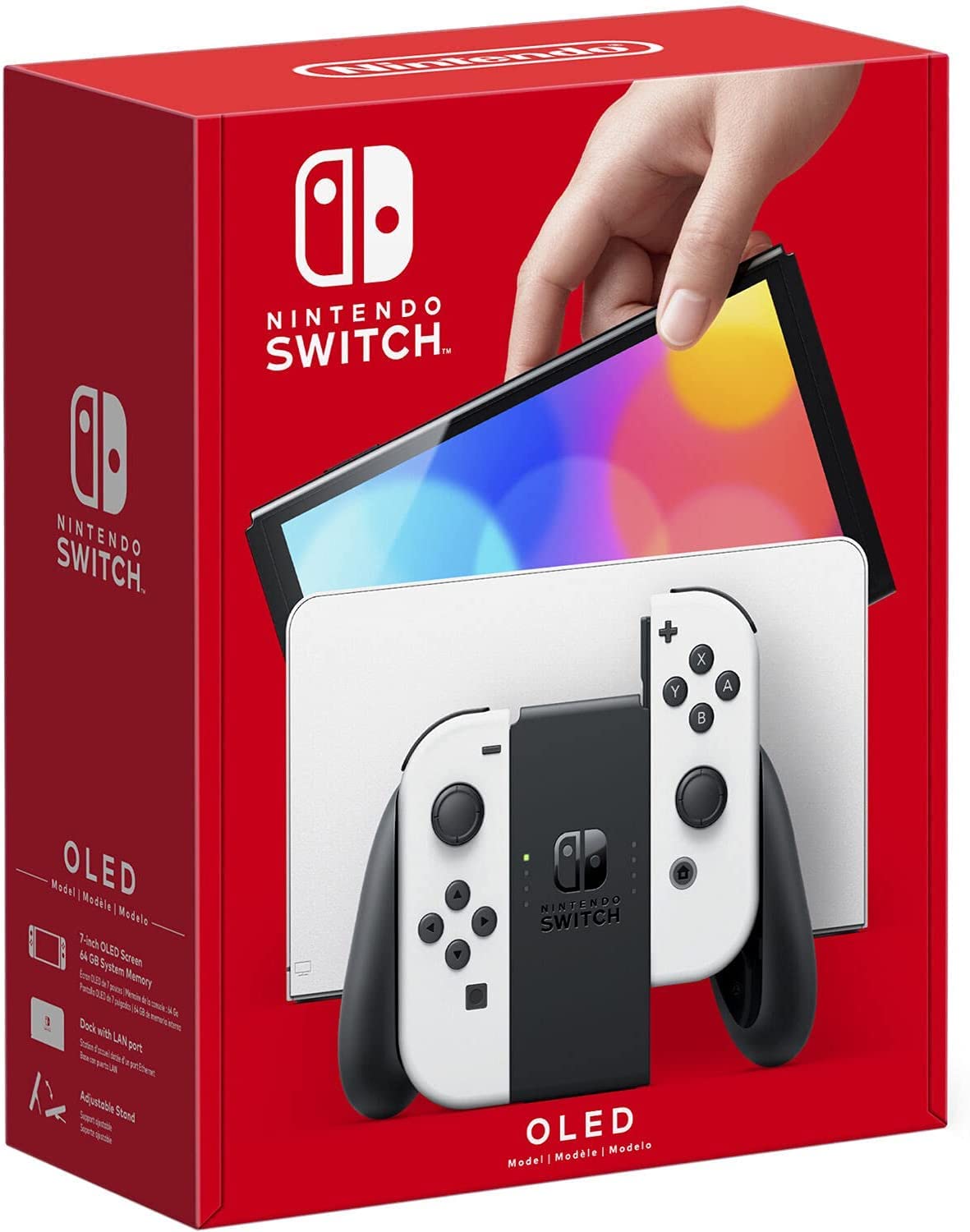 PURTCH Newest 2022 Model Switch OLED Display with White Controllers and Dock - 7