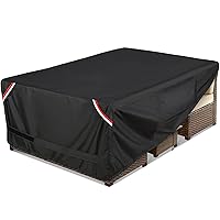 Kylinlucky Patio Furniture Set Covers Waterproof,Outdoor Sectional Sofa Set Covers, Rectangular Table and Chair Covers Fits up to 126L x 63W x 28H inches
