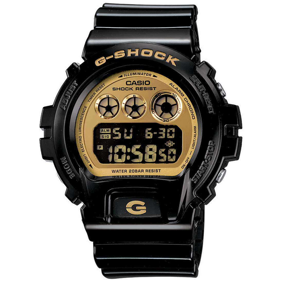 Casio G-Shock Chronograph Resin Strap Gold Mirror Dial Men's watch