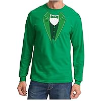 Mens St Patricks Day Irish Tuxedo Long Sleeve Shirt