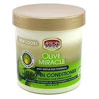 African Pride Olive Miracle Conditioner Leave-In 15 Ounce Jar (443ml) (2 Pack)