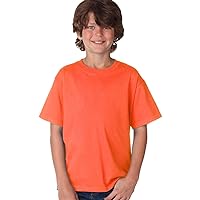 Fruit of the Loom HD Cotton Youth Short Sleeve T-Shirt S Retro Heather Coral