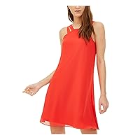 Womens Halter Above The Knee Party Shift Dress