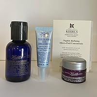 Kiehl's 4- pc Travel Set: Super Multi Corrective Cream, Midnight Recovery Cleansing Oil, Concentrate & Eye Treatment