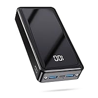 30800mAh Power Bank Fast Charging with Flashlight, 22.5W Small Power Bank Portable Charger 4 Ports USB C Huge Capacity External Battery Pack for iPhone, Samsung, iPad etc