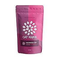 Oat Mama Lactation Tea: Blueberry Pomegranate, Organic Herbs to Help Increase Breast Milk Supply, Lactation Support for Breastfeeding Moms, Fenugreek-Free, 14 Biodegradable Tea Sachets, Women-Owned