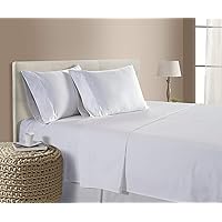 King Size Heavy 1500-TC Soft Egyptian Cotton Sheet Set King Size (76x80) Fits 24-26 Inch Deep Pocket (Solid, White)