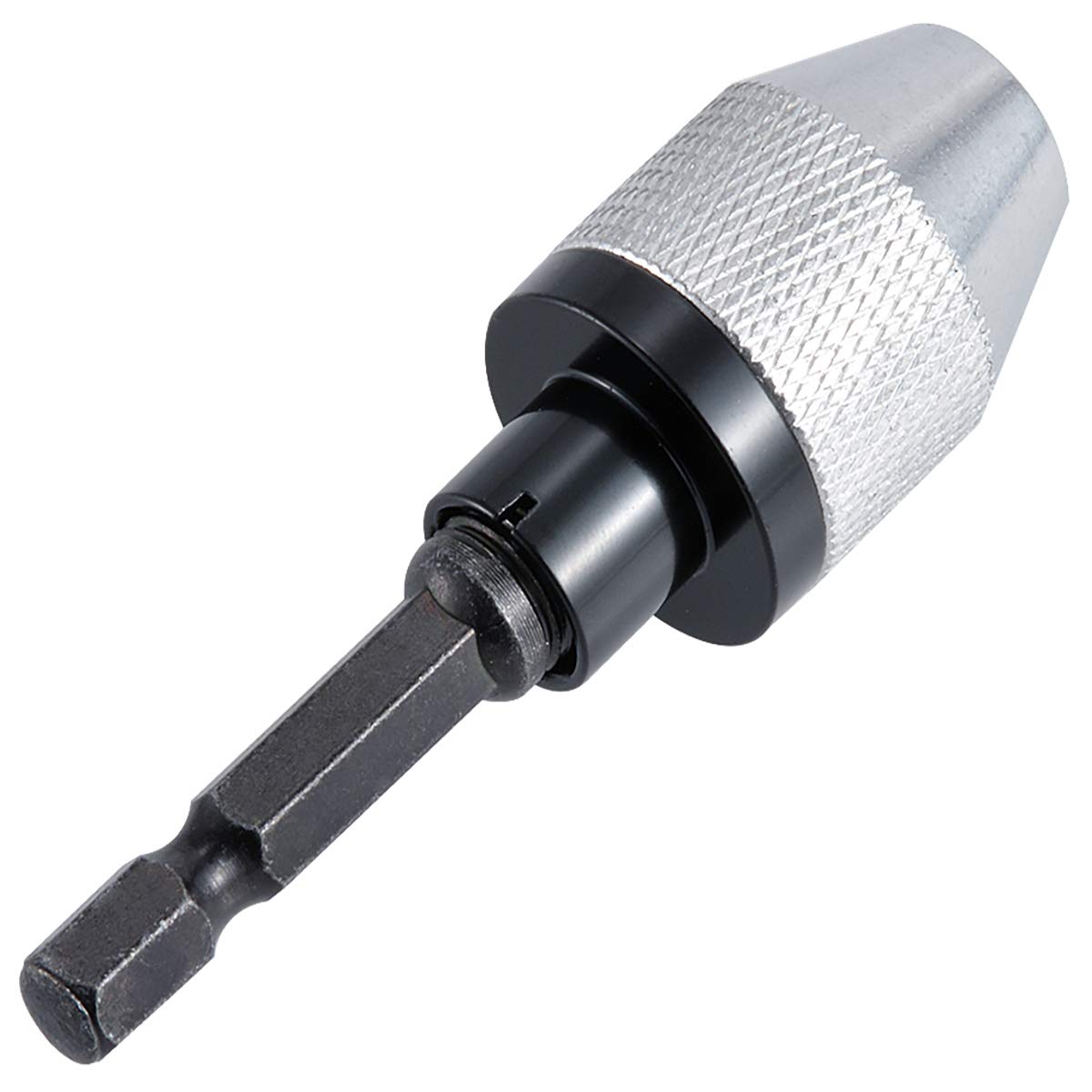 HOHXEN 0.3-6.5mm Keyless 3-Jaw Drills Chuck Converter Tool,Power Hand Drill Bits Tool Set, 1/4'' Hex Shank Drill