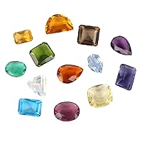 GEMHUB Brazilian Mix Gemstones Lot for Kids Arts and Crafts Assorted Shapes Colors Sizes