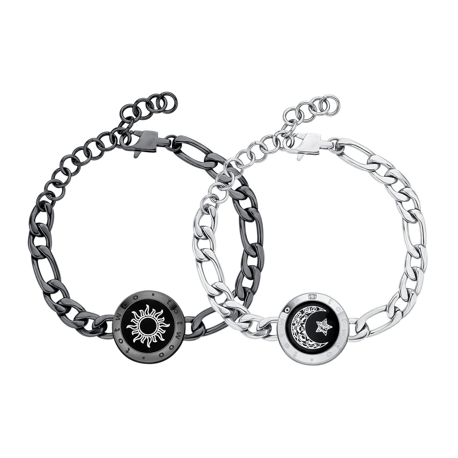 Totwoo Long Distance Touch Bracelets for Couples Relationship Light  up&Vibrate Smart Bracelets Bluetooth Connecting Jewelry-Mountain&Sea Milan  Rope Black Gold - Walmart.com