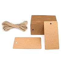 G2PLUS 100PCS Kraft Paper Gift Tags with String,3.5